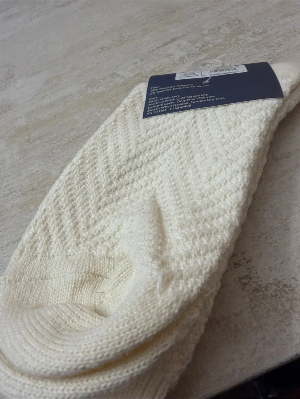 Universal Thread Cream Cable Crew boot Socks